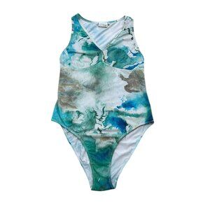 Vintage Women’s Norton McNaughton Petites Watercolor Bodysuit Y2K